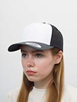 Бейсболка FLEXFIT арт. 6606CF (темно-серый / белый)